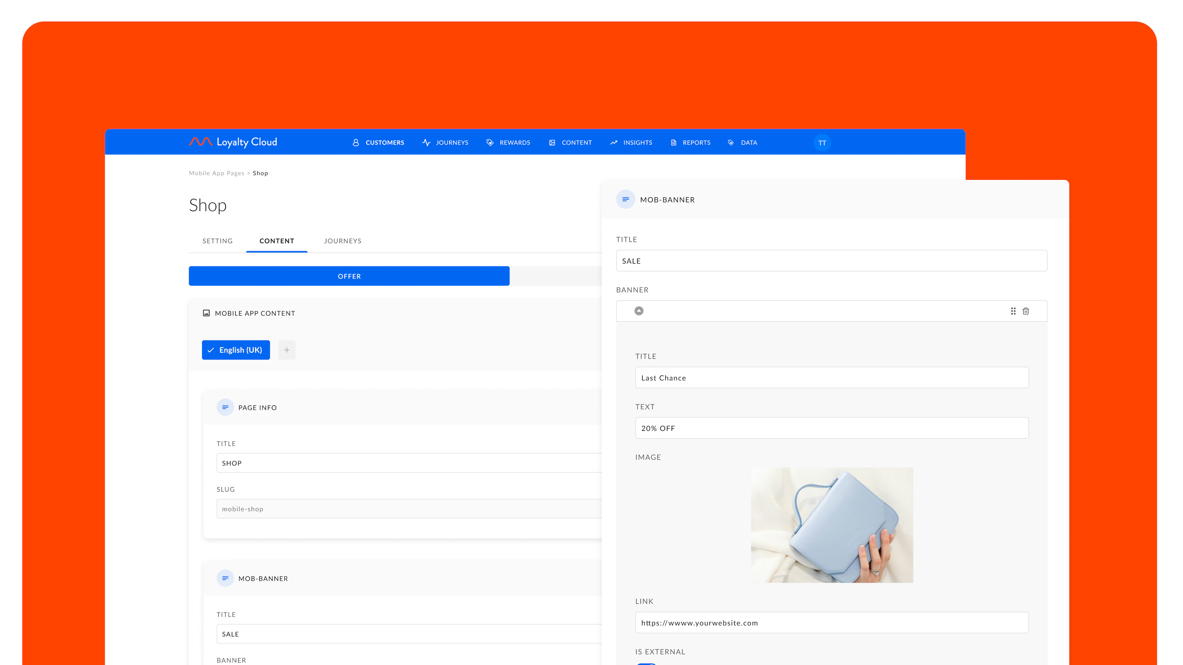screenshot of m-wise Loyalty Cloud